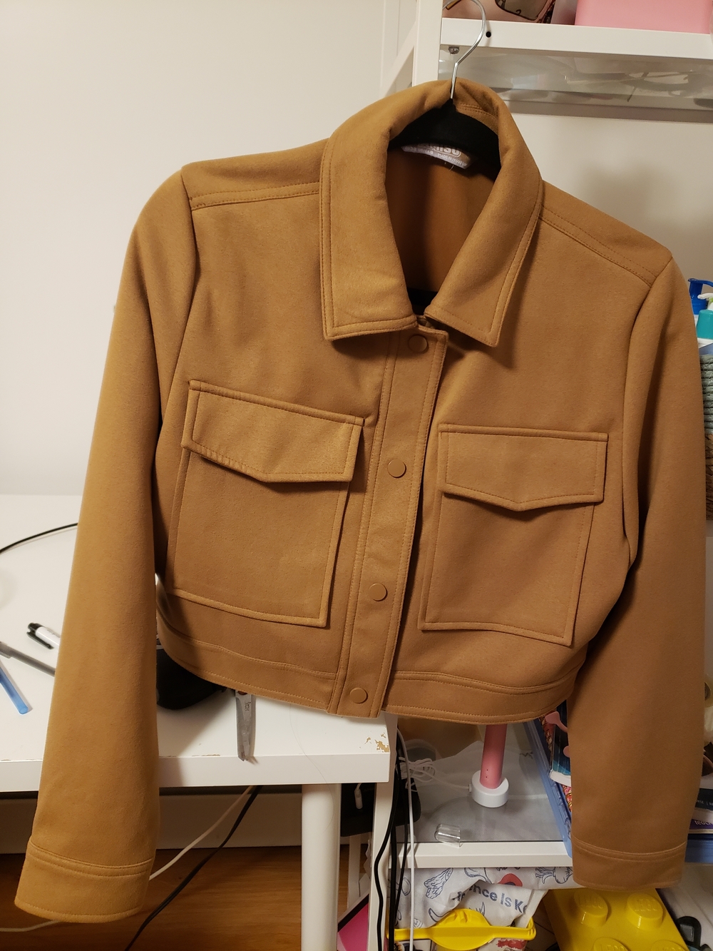 Cropped Utility Jacket - Camel